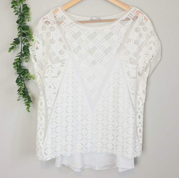 Zara Tops - NWT Zara Boho Lace Top with Built-in Cami